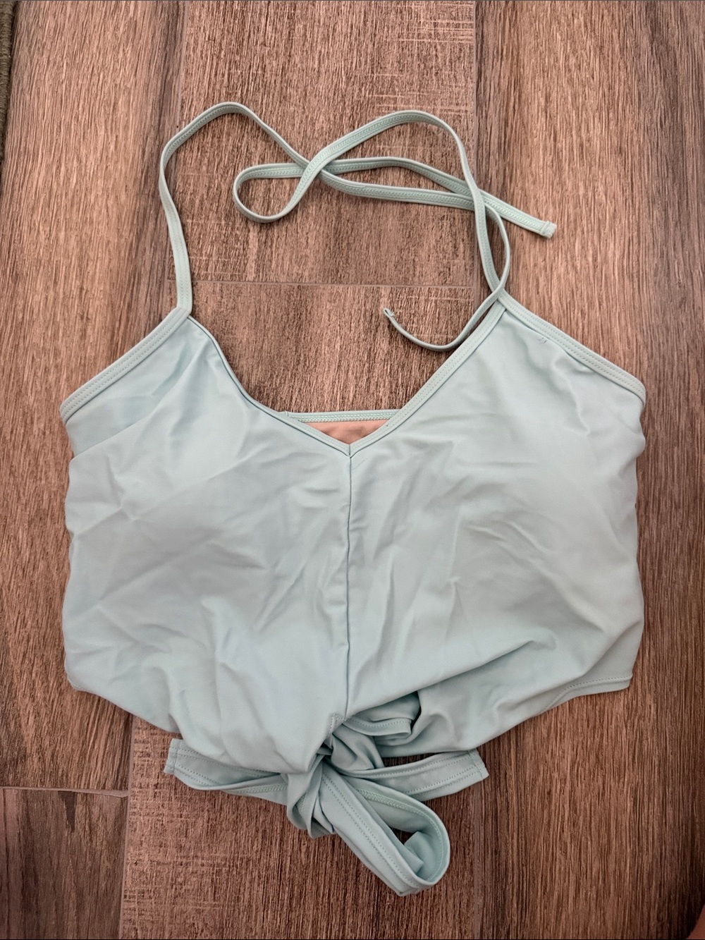 Kortni Jeane Sage Green Tie-Front Cami